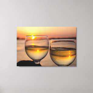 VS, Tennessee, Mississippi River bij Memphis Canvas Afdruk