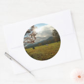VS, Tennessee. Paarden in de Cades Cove Valley Ronde Sticker (Envelop)