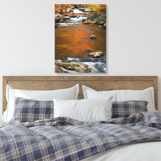 VS, Tennessee. Rushing Mountain Creek 4 Canvas Afdruk (Insitu (Slaapkamer))