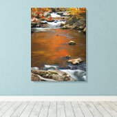 VS, Tennessee. Rushing Mountain Creek 4 Canvas Afdruk (Insitu (Houten vloer))