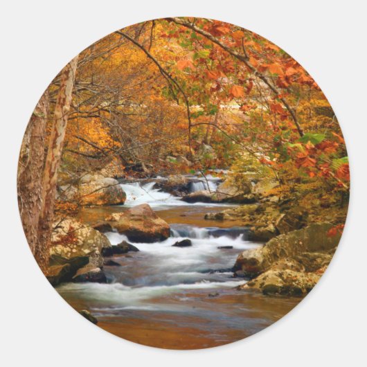 VS, Tennessee. Rushing Mountain Creek Ronde Sticker (Voorkant)