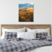 VS, Tennessee. Uitzicht op besneeuwde Mount Lecont Canvas Afdruk (Insitu (Slaapkamer))