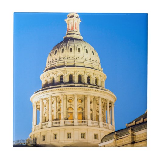 VS, Texas, Austin. Capitolgebouw (1888) 2 Tegeltje (Voorkant)