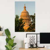 VS, Texas, Austin. Capitolgebouw (1888) 3 Poster (Thuiskantoor)
