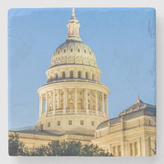 VS, Texas, Austin. Capitool (1888) 3 Stenen Onderzetter (Voorkant)