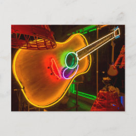 VS, Texas, Austin. Neon Gitaar Bij Chantage Briefkaart