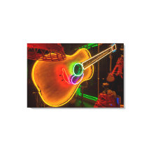 VS, Texas, Austin. Neon Guitar bij Blackmail