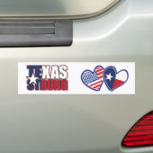 VS-Texas-Flag-Heart Bumpersticker (Op auto)