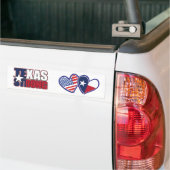 VS-Texas-Flag-Heart Bumpersticker (Op Truck)