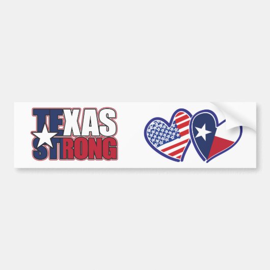 VS-Texas-Flag-Heart Bumpersticker (Voorkant)