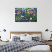 VS, Texas Hill Country. Blauwbijen en blauwvintoni Canvas Afdruk (Insitu (Slaapkamer))