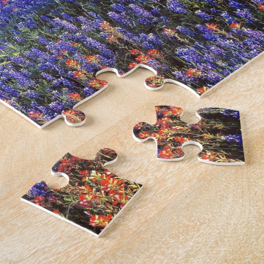 VS, Texas, Llano. Blauwbijen en robeboten Legpuzzel (Zijkant)