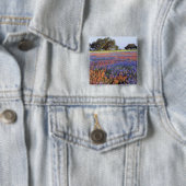 VS, Texas, Llano. Bluebonnets en redbonnets Vierkante Button 5,1 Cm (In situ)