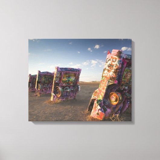 VS, TEXAS, Panhandle gebied, Amarillo: Cadillac 2 Canvas Afdruk (Voorkant)
