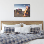 VS, TEXAS, Panhandle gebied, Amarillo: Cadillac 2 Canvas Afdruk (Insitu (Slaapkamer))