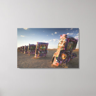 VS, TEXAS, Panhandle gebied, Amarillo: Cadillac 2 Canvas Afdruk