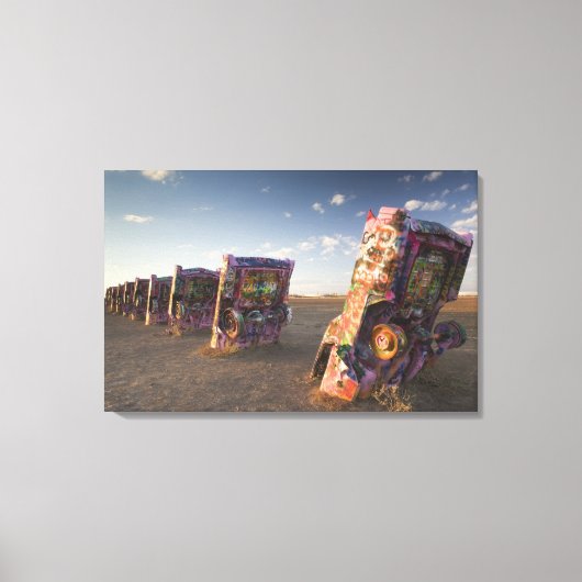 VS, TEXAS, Panhandle gebied, Amarillo: Cadillac 2 Canvas Afdruk (Voorkant)