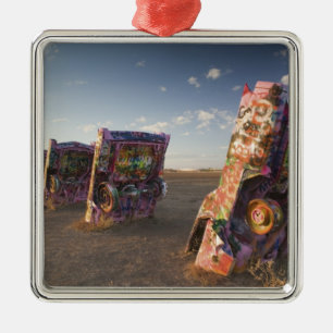VS, TEXAS, Panhandle gebied, Amarillo: Cadillac 2 Metalen Ornament