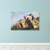 VS, TEXAS, Panhandle gebied, Amarillo: Cadillac Canvas Afdruk (Insitu (Houten vloer))