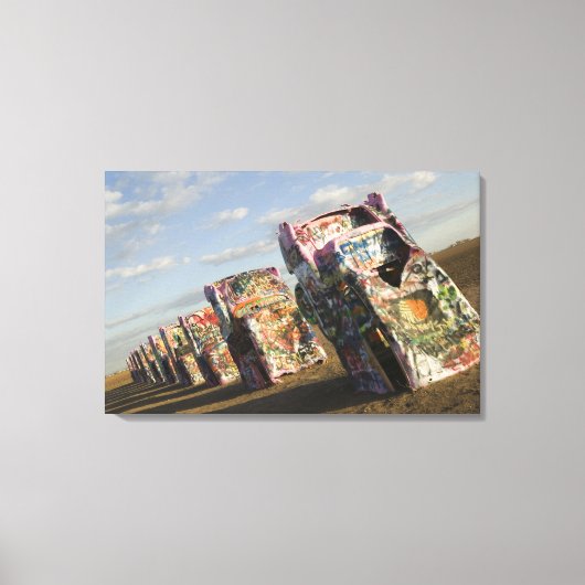 VS, TEXAS, Panhandle gebied, Amarillo: Cadillac Canvas Afdruk (Voorkant)