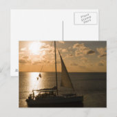 VS, Texas, South Padre Island. Sailboat Briefkaart (Voorkant / Achterkant)