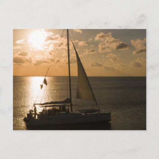 VS, Texas, South Padre Island. Sailboat Briefkaart (Voorkant)