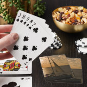 VS, Texas, South Padre Island. Zeilboot Pokerkaarten (Insitu)