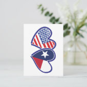 VS-Texas-Vlag-Hart Briefkaart (Staand voorkant)