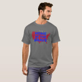 VS-thuis van het brein. Patriottisch T-shirt (Voorkant volledig)