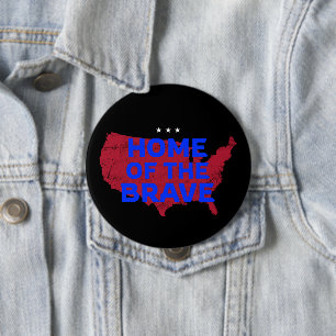 VS-thuis van het brein. Patriottische Button