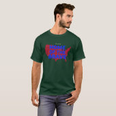 VS-thuis van het brein. Patriottische T-Shirt (Voorkant volledig)