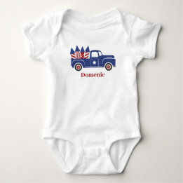 VS Truck Blue en Red Firecracker Romper