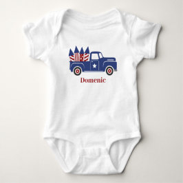 VS  Truck Blue en Red Firecracker Romper
