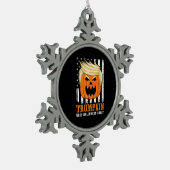 VS Trumpkin houden Halloween geweldig grappig Tin Sneeuwvlok Ornament (Links)