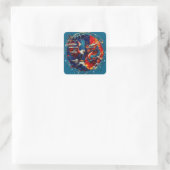 VS tussen de VS en China Vierkante Sticker (Tas)