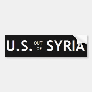 VS UIT SYRIË Bumpersticker