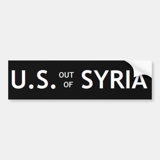 VS UIT SYRIË Bumpersticker (Voorkant)