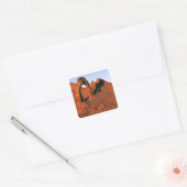VS, Utah, Arches NP. Delicate Arch is een van Vierkante Sticker (Envelop)