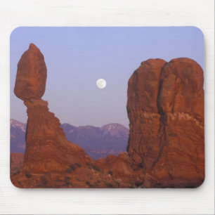 VS, Utah, Arches NP, Volle Maan opkomend bij Muismat