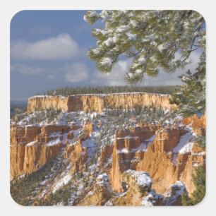 VS, Utah, Bryce Canyon National Park. Zonsopgang Vierkante Sticker