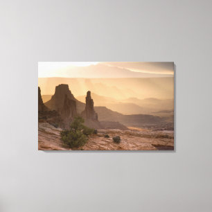 VS; Utah; Canyonlands National Park. Uitzicht op Canvas Afdruk