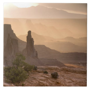 VS; Utah; Canyonlands National Park. Uitzicht op Tegeltje