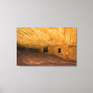 VS, Utah, Cedar Mesa, Mule Canyon. Zandsteen Canvas Afdruk