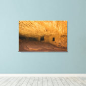 VS, Utah, Cedar Mesa, Mule Canyon. Zandsteen Canvas Afdruk (Insitu (Houten vloer))