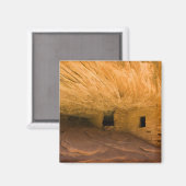 VS, Utah, Cedar Mesa, Mule Canyon. Zandsteen Magneet (Voorkant / Achterkant)
