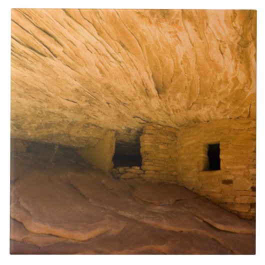 VS, Utah, Cedar Mesa, Mule Canyon. Zandsteen Tegeltje (Voorkant)