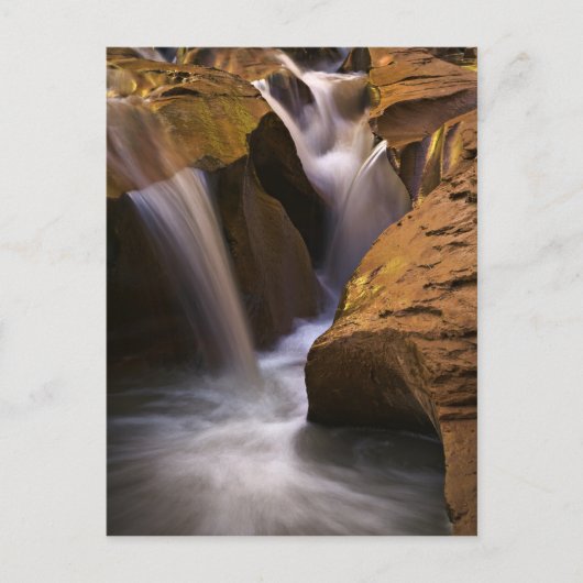 VS, Utah, Escalante Wilderness. Waterval in 2 Briefkaart (Voorkant)