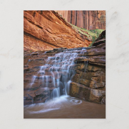 VS, Utah, Escalante Wilderness. Waterval in Briefkaart (Voorkant)
