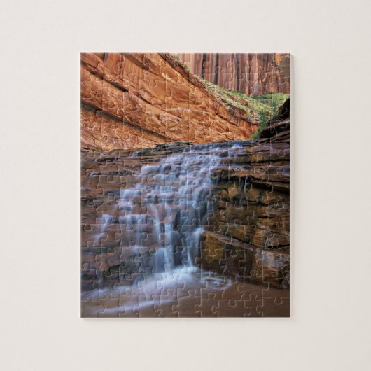 VS, Utah, Escalante Wilderness. Waterval in Legpuzzel (Verticaal)