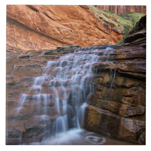 VS, Utah, Escalante Wilderness. Waterval in Tegeltje (Voorkant)